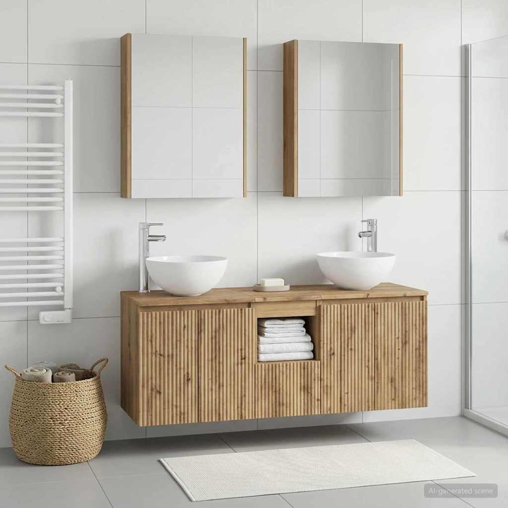 Bathroom Cabinet Set 5 pcs Artisan Oak Engineered Wood