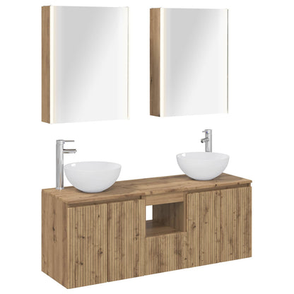 Bathroom Cabinet Set 5 pcs Artisan Oak Engineered Wood