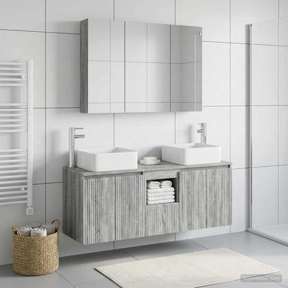 Bathroom Cabinet Set 4 pcs Grey Sonoma Engineered Wood
