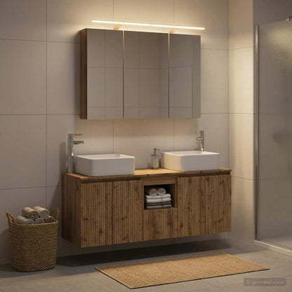 Bathroom Cabinet Set 4 pcs Artisan Oak Engineered Wood