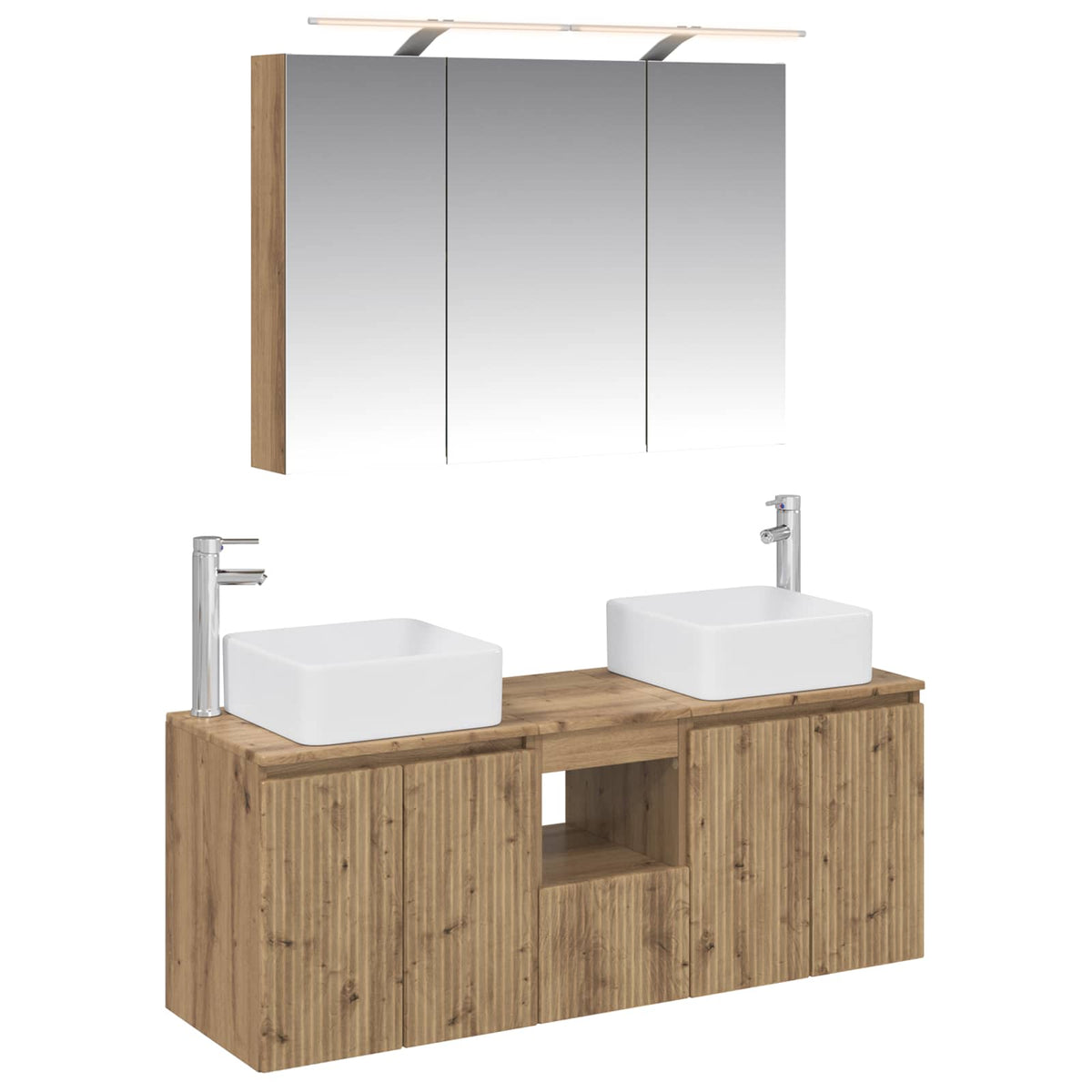 Bathroom Cabinet Set 4 pcs Artisan Oak Engineered Wood