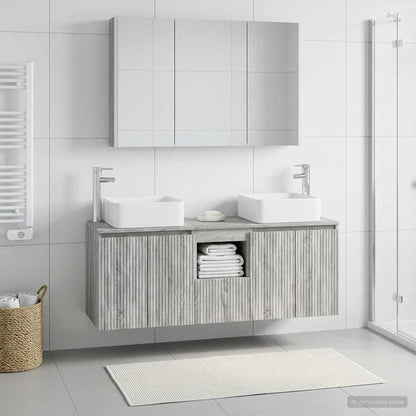 Bathroom Cabinet Set 4 pcs Grey Sonoma Engineered Wood