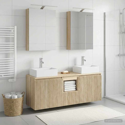 Bathroom Cabinet Set 5 pcs Sonoma Oak Engineered Wood