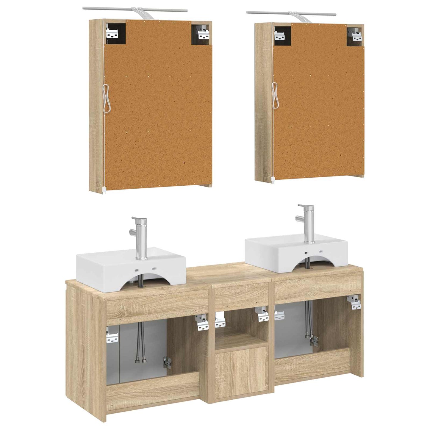 Bathroom Cabinet Set 5 pcs Sonoma Oak Engineered Wood