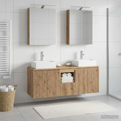 Bathroom Cabinet Set 5 pcs Artisan Oak Engineered Wood