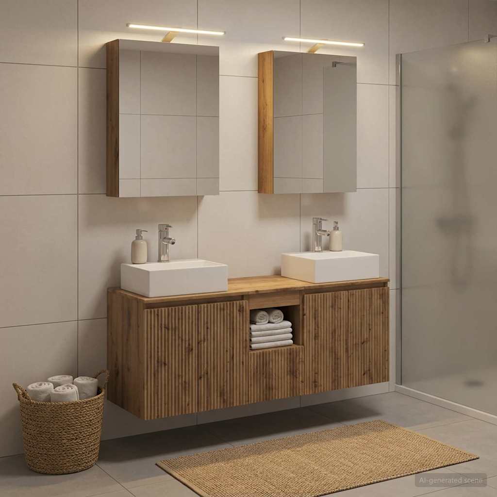 Bathroom Cabinet Set 5 pcs Artisan Oak Engineered Wood