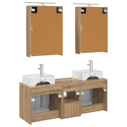 Bathroom Cabinet Set 5 pcs Artisan Oak Engineered Wood