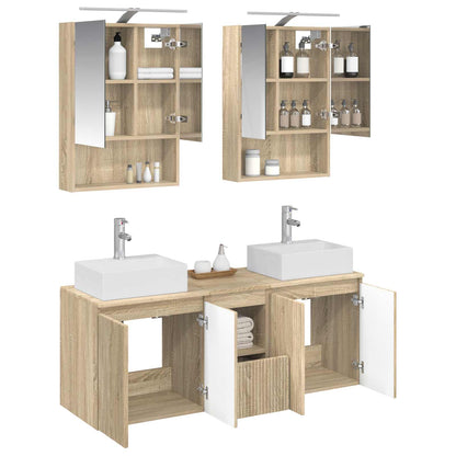 Bathroom Cabinet Set 5 pcs Sonoma Oak Engineered Wood