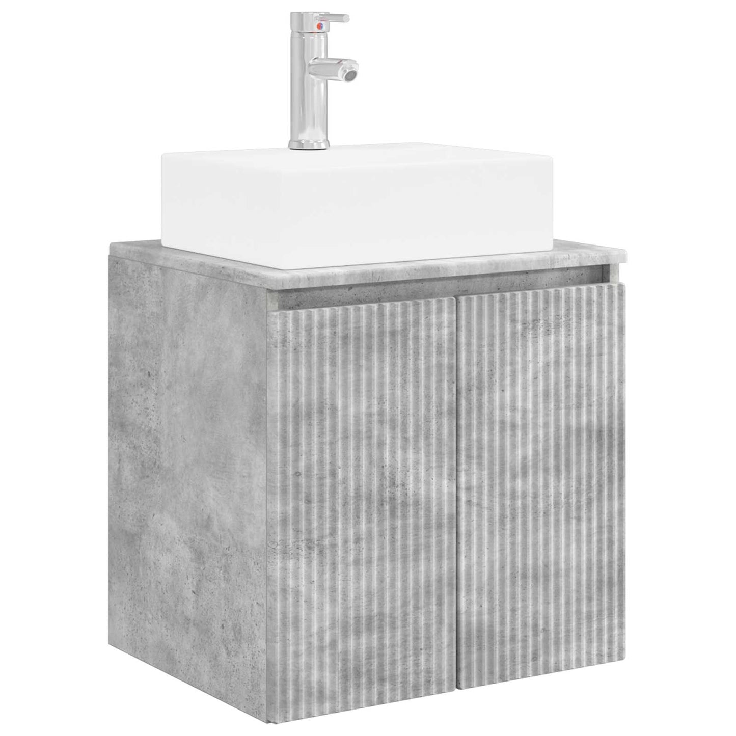 Bathroom Cabinet Set 5 pcs Concrete Grey Engineered Wood