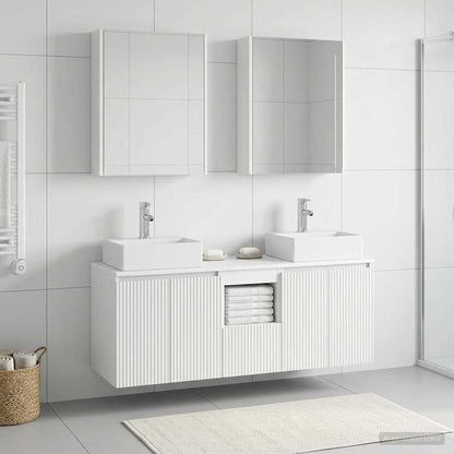 Bathroom Cabinet Set 5 pcs White Engineered Wood