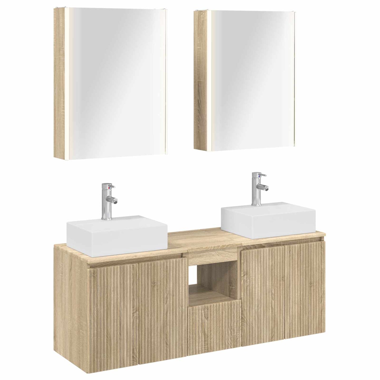 Bathroom Cabinet Set 5 pcs Sonoma Oak Engineered Wood