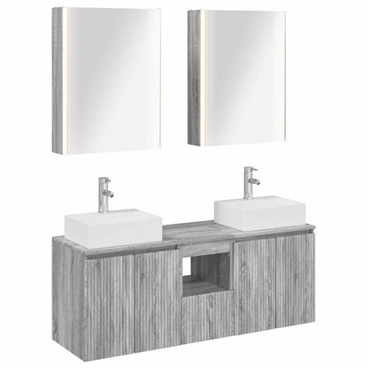 Bathroom Cabinet Set 5 pcs Grey Sonoma Engineered Wood