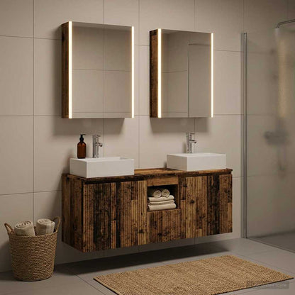 Bathroom Cabinet Set 5 pcs Old Wood Engineered Wood