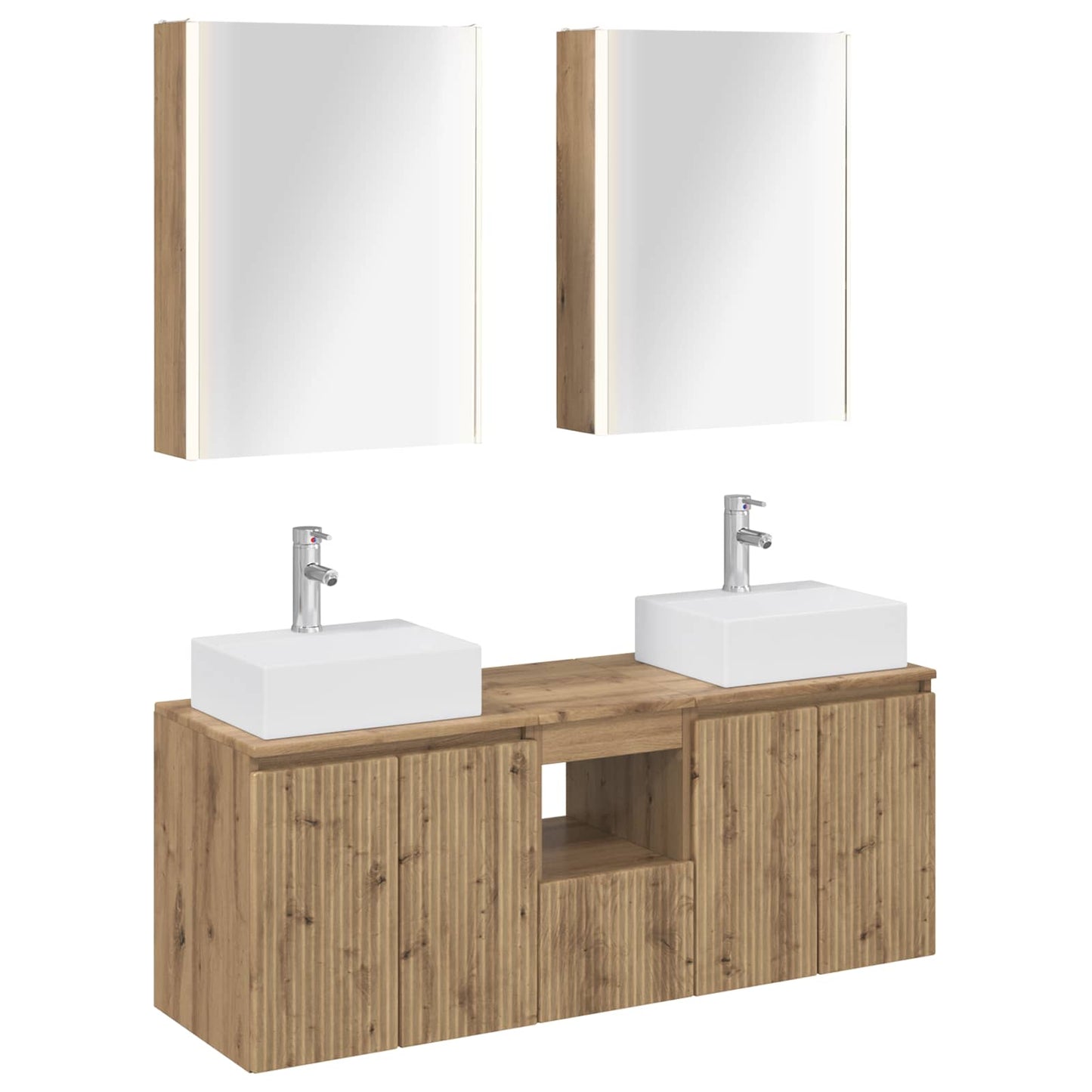Bathroom Cabinet Set 5 pcs Artisan Oak Engineered Wood