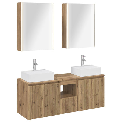 Bathroom Cabinet Set 5 pcs Artisan Oak Engineered Wood