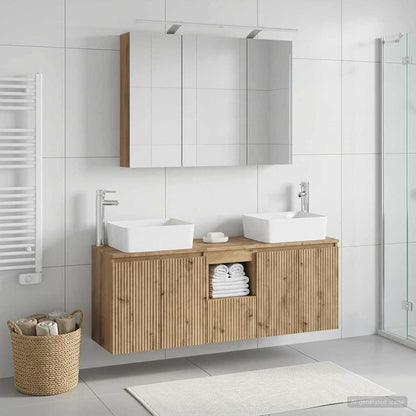 Bathroom Cabinet Set 4 pcs Artisan Oak Engineered Wood