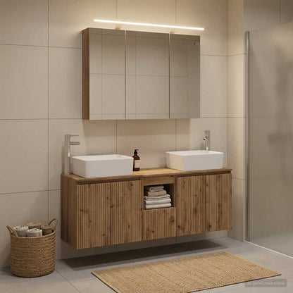 Bathroom Cabinet Set 4 pcs Artisan Oak Engineered Wood