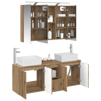 Bathroom Cabinet Set 4 pcs Artisan Oak Engineered Wood
