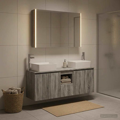 Bathroom Cabinet Set 4 pcs Grey Sonoma Engineered Wood