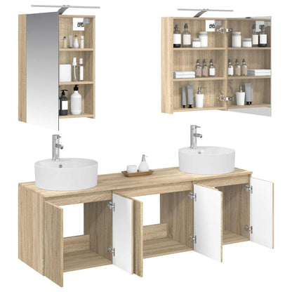 Bathroom Cabinet Set 5 pcs Sonoma Oak Engineered Wood