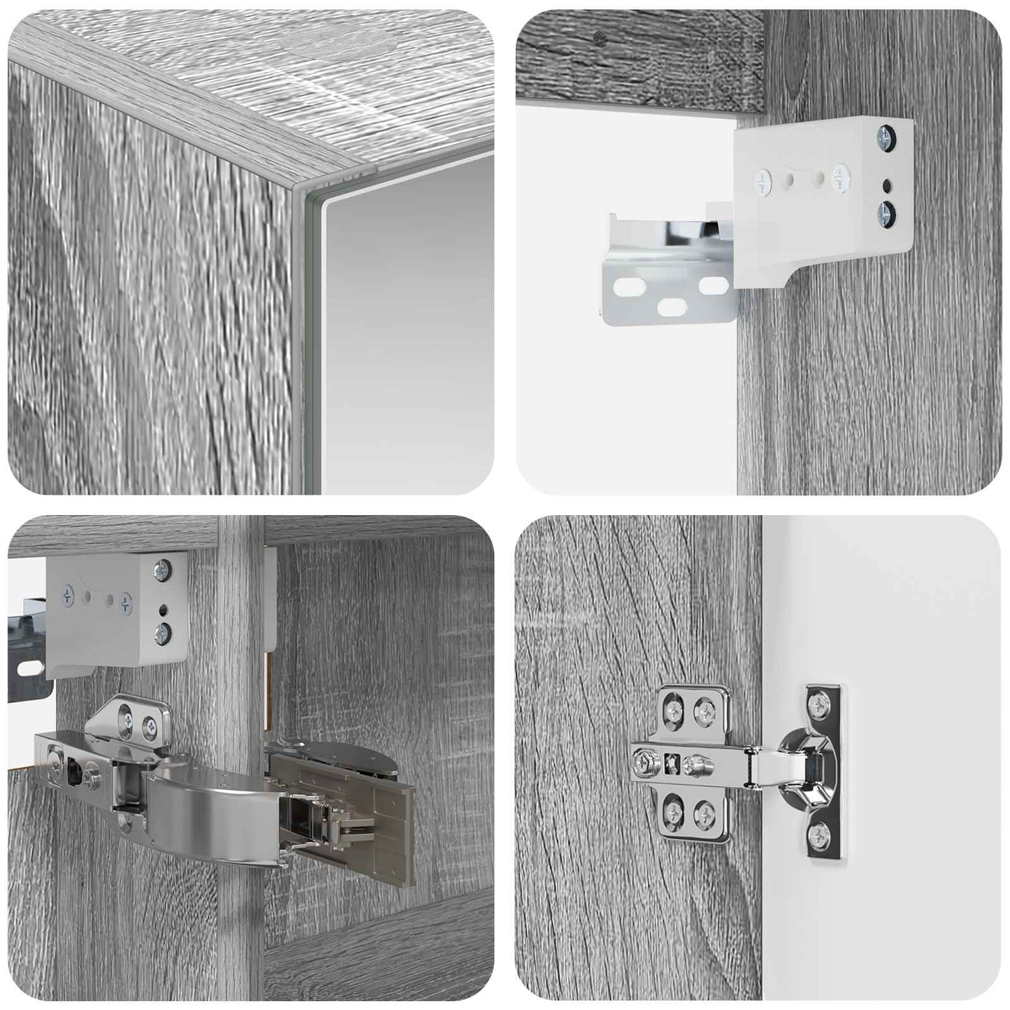 Bathroom Cabinet Set 5 pcs Grey Sonoma Engineered Wood