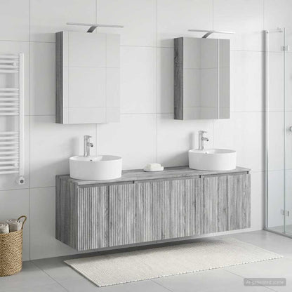 Bathroom Cabinet Set 5 pcs Grey Sonoma Engineered Wood
