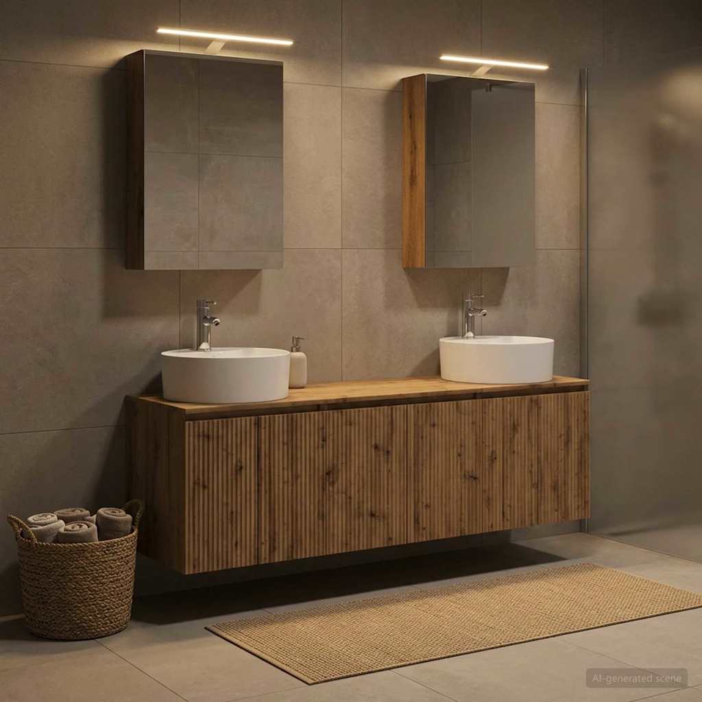 Bathroom Cabinet Set 5 pcs Artisan Oak Engineered Wood