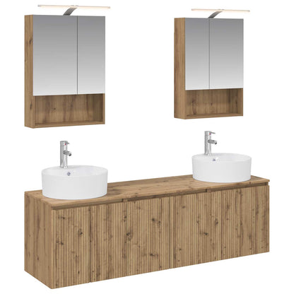 Bathroom Cabinet Set 5 pcs Artisan Oak Engineered Wood