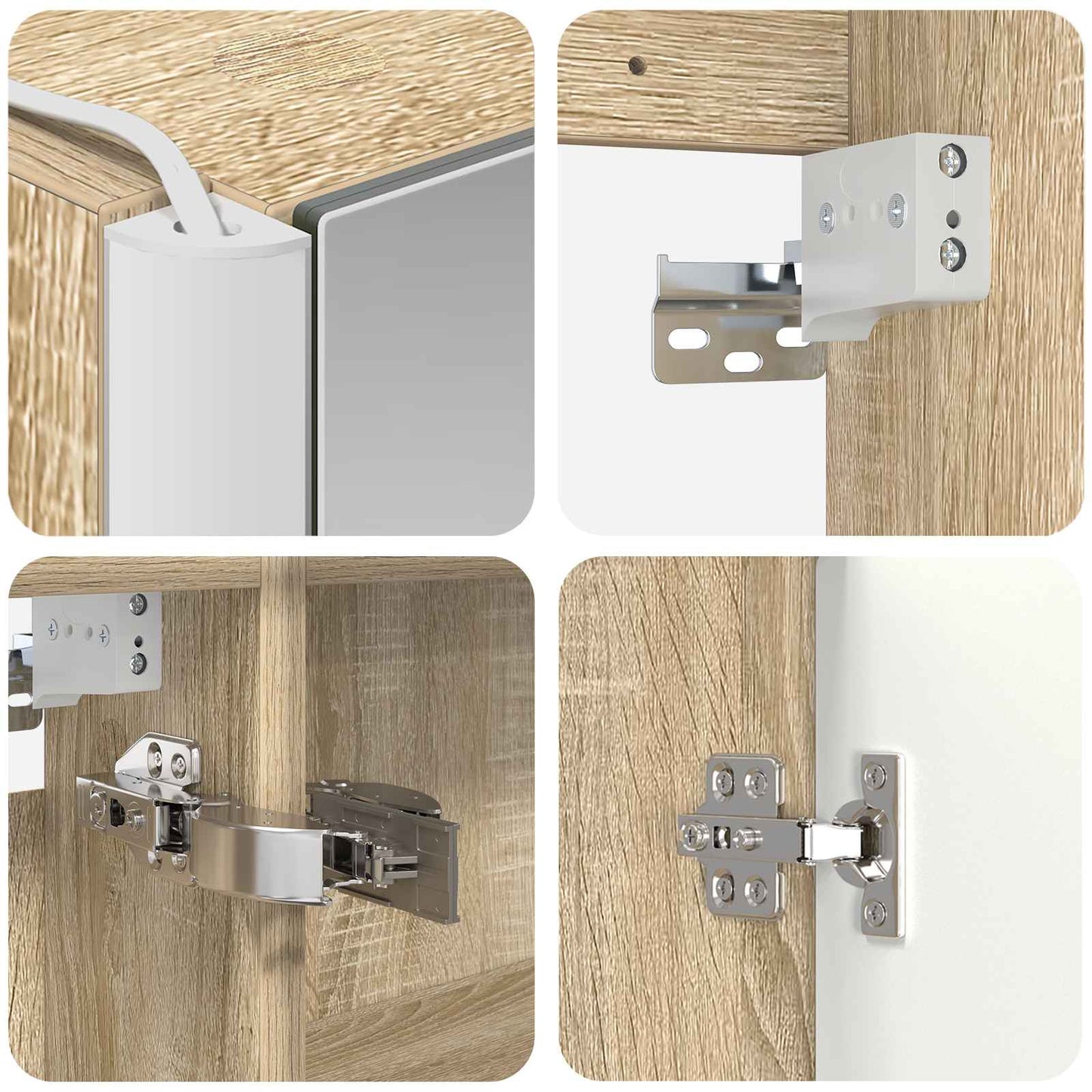 Bathroom Cabinet Set 5 pcs Sonoma Oak Engineered Wood