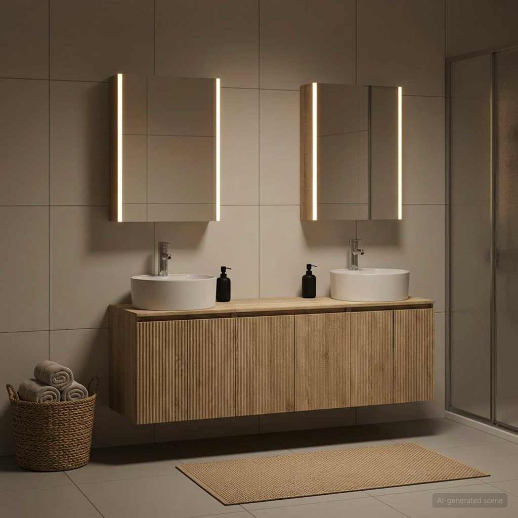 Bathroom Cabinet Set 5 pcs Sonoma Oak Engineered Wood