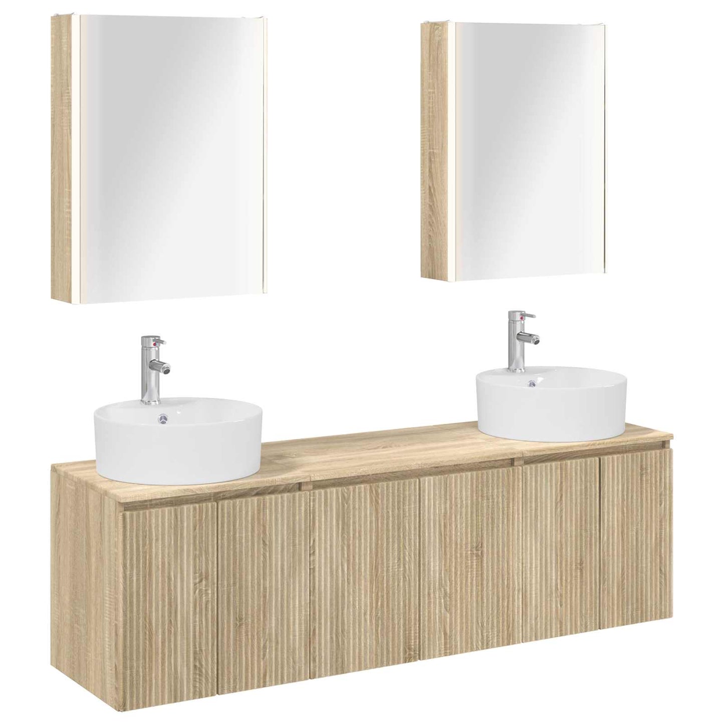 Bathroom Cabinet Set 5 pcs Sonoma Oak Engineered Wood