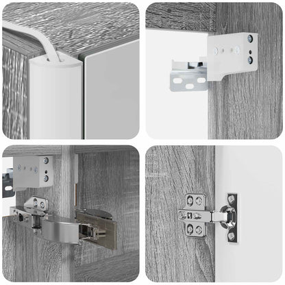 Bathroom Cabinet Set 5 pcs Grey Sonoma Engineered Wood