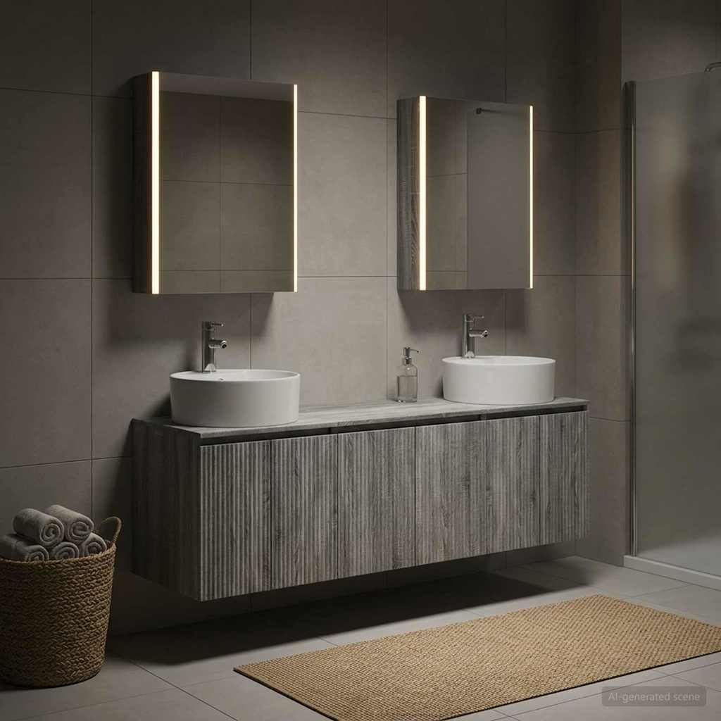 Bathroom Cabinet Set 5 pcs Grey Sonoma Engineered Wood