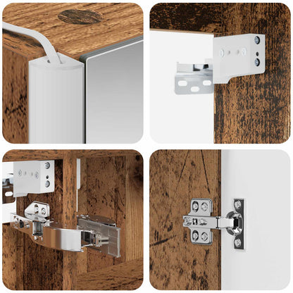 Bathroom Cabinet Set 5 pcs Old Wood Engineered Wood