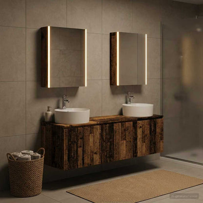 Bathroom Cabinet Set 5 pcs Old Wood Engineered Wood