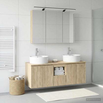 Bathroom Cabinet Set 4 pcs Sonoma Oak Engineered Wood