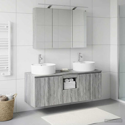 Bathroom Cabinet Set 4 pcs Grey Sonoma Engineered Wood
