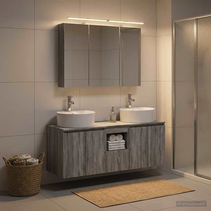 Bathroom Cabinet Set 4 pcs Grey Sonoma Engineered Wood