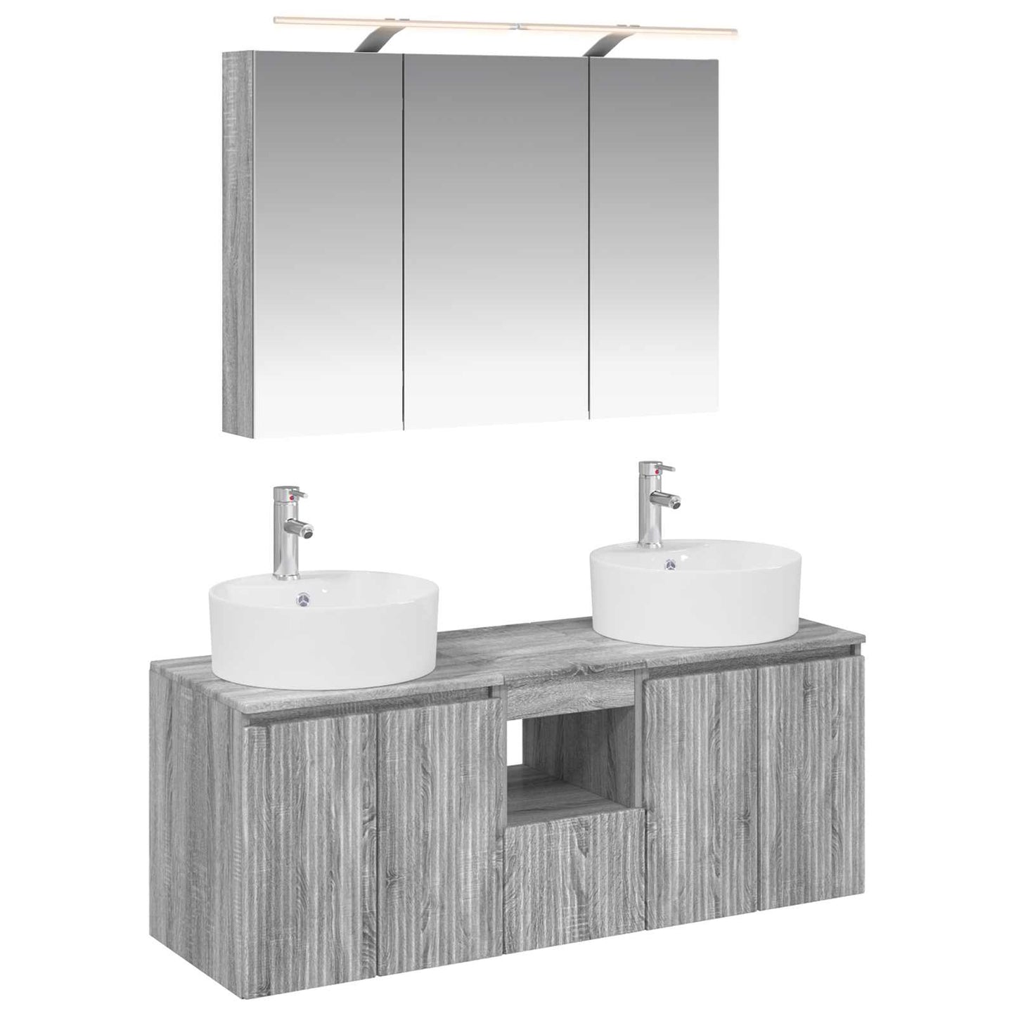 Bathroom Cabinet Set 4 pcs Grey Sonoma Engineered Wood