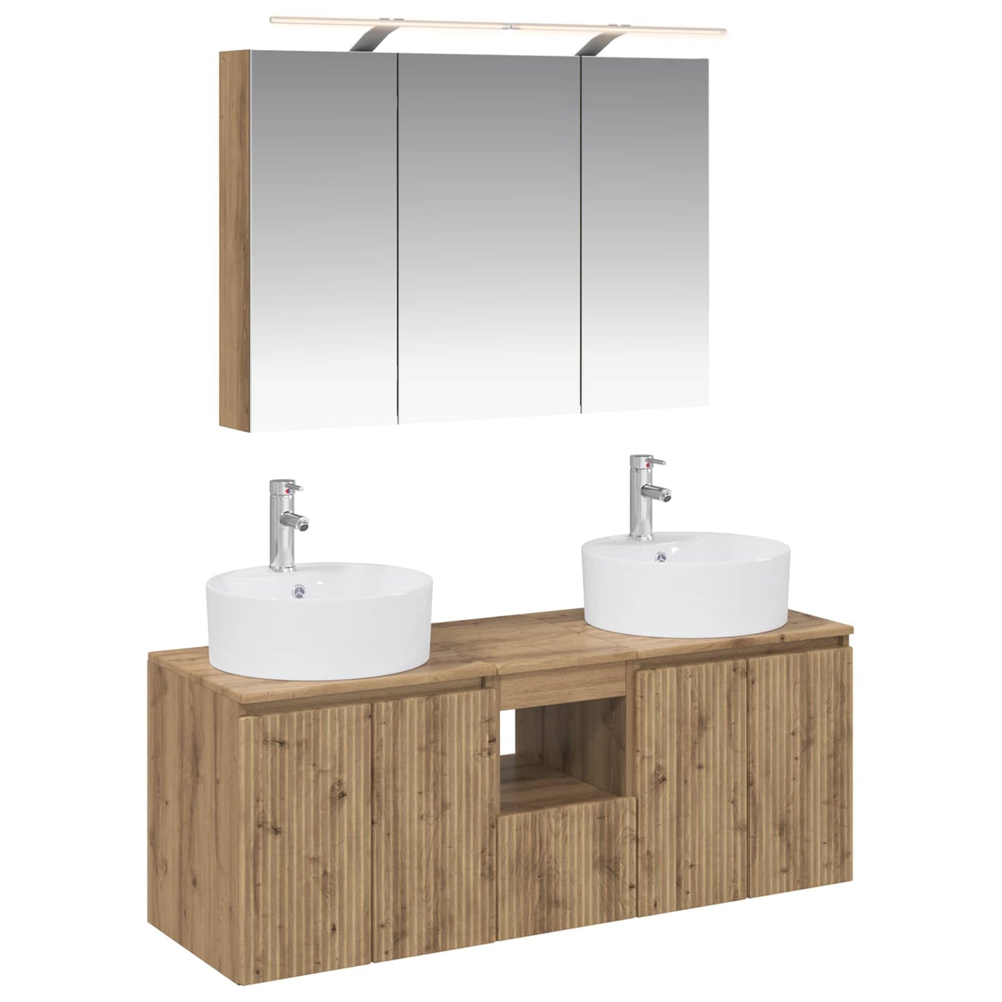 Bathroom Cabinet Set 4 pcs Artisan Oak Engineered Wood