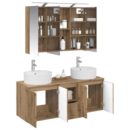 Bathroom Cabinet Set 4 pcs Artisan Oak Engineered Wood