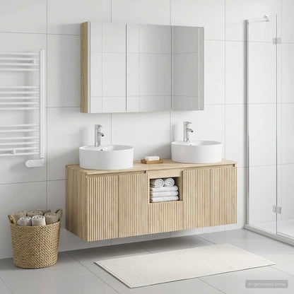 Bathroom Cabinet Set 4 pcs Sonoma Oak Engineered Wood