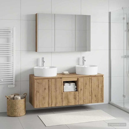 Bathroom Cabinet Set 4 pcs Artisan Oak Engineered Wood
