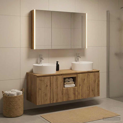 Bathroom Cabinet Set 4 pcs Artisan Oak Engineered Wood