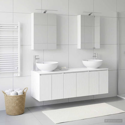 Bathroom Cabinet Set 5 pcs White Engineered Wood