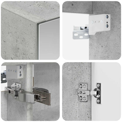 Bathroom Cabinet Set 5 pcs Concrete Grey Engineered Wood