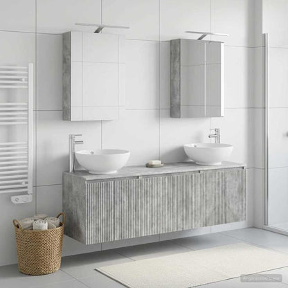 Bathroom Cabinet Set 5 pcs Concrete Grey Engineered Wood