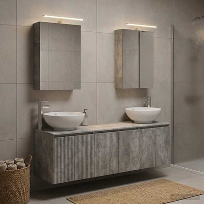 Bathroom Cabinet Set 5 pcs Concrete Grey Engineered Wood
