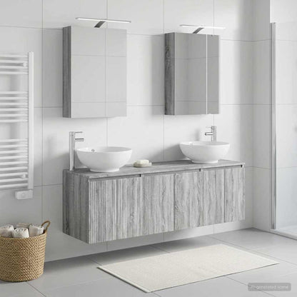 Bathroom Cabinet Set 5 pcs Grey Sonoma Engineered Wood