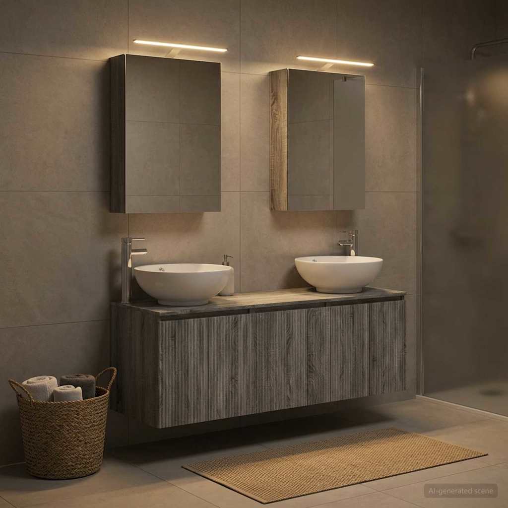 Bathroom Cabinet Set 5 pcs Grey Sonoma Engineered Wood